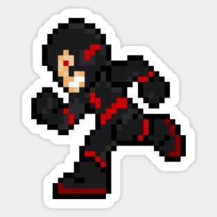 Black Pixel Flash Sticker